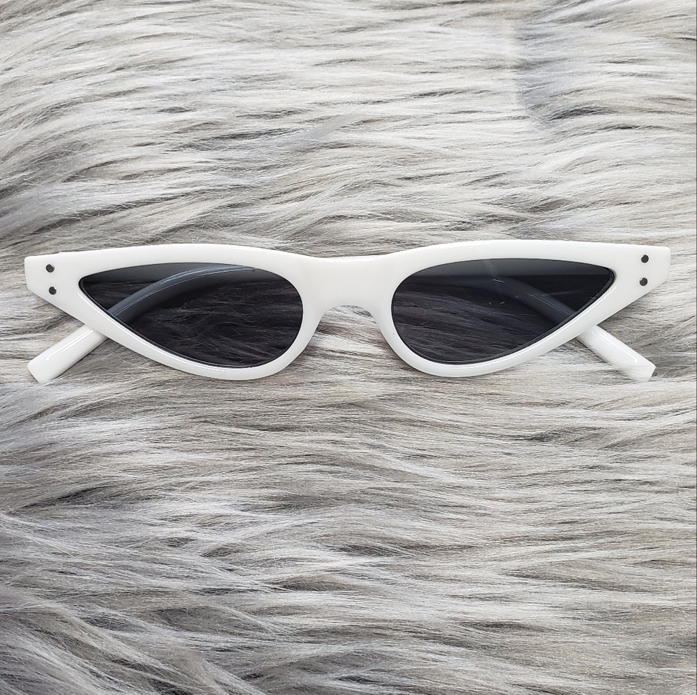 3/$15 White sleek cat eye shades